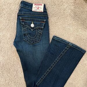 Ultra low rise true religion bootcut jeans size 24